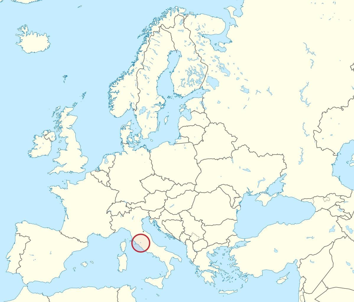 Карта на Ватикан европа