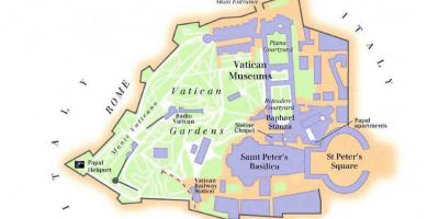 Карта на музејот Ватикан и капела sistine