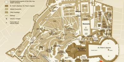 Карта на истражувањата на канцеларијата Ватикан
